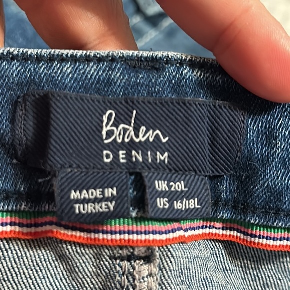 Boden‎ Abingdon Denim Jean Mini Skirt Size 16/18T - Picture 7 of 10